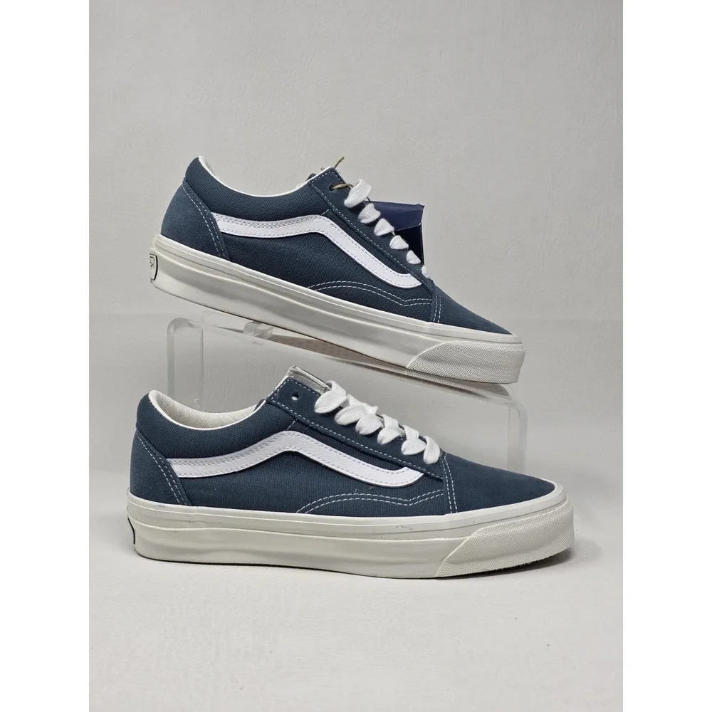 Vans Old Skool Deep Indigo Blue White VN000D7ZFOB Men's Size 5.5 Shoes New